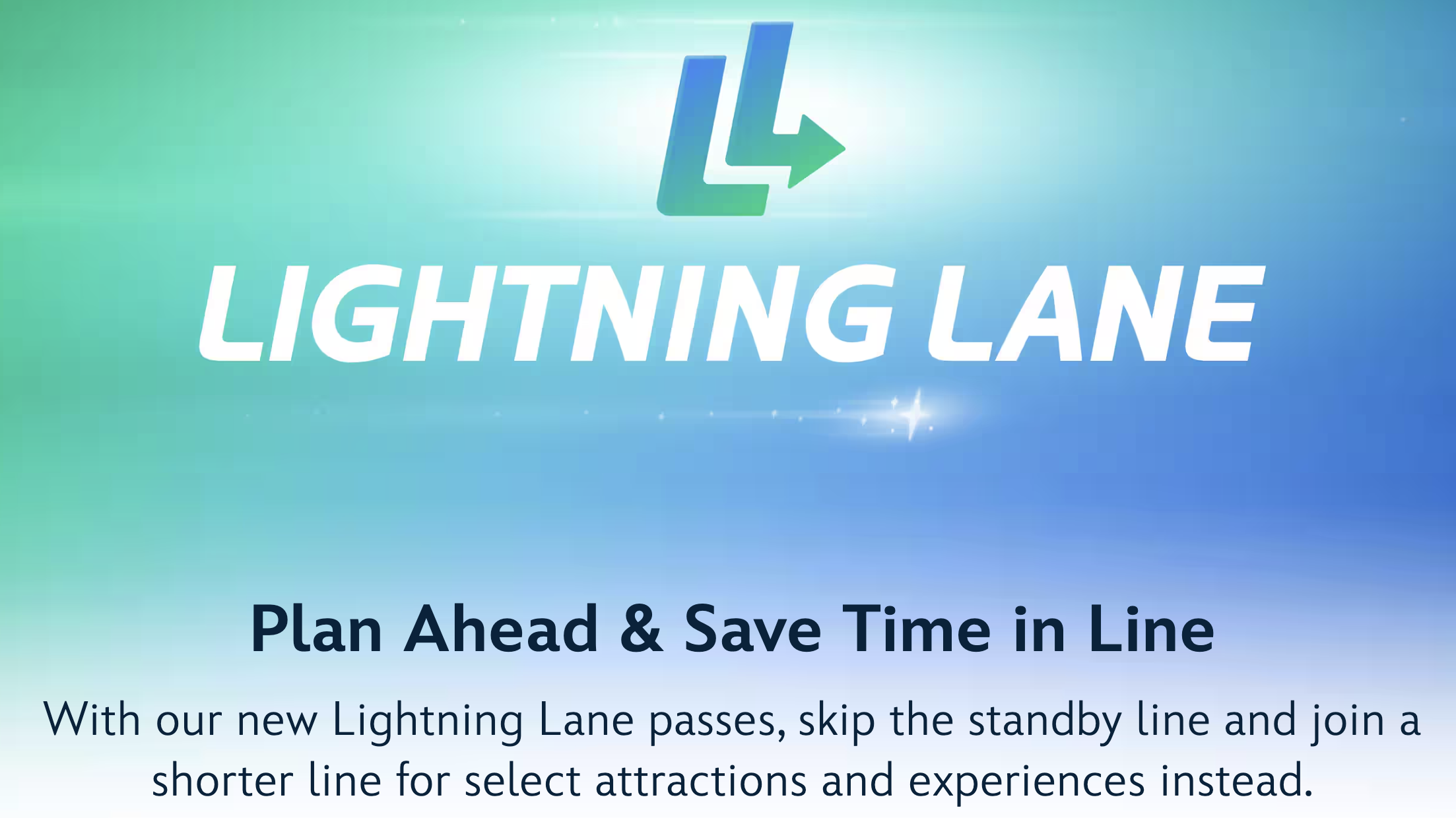 Disney Lightning Lane Splash Page